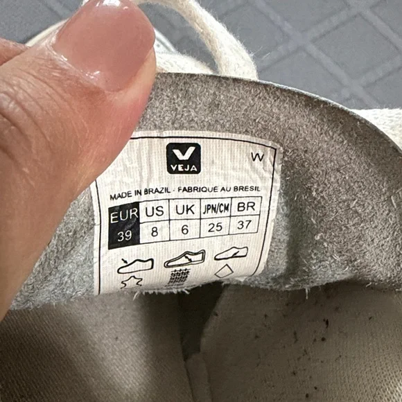 VEJA V-10 LEATHER WHITE NAUTICO PEKIN Size 8 - Picture 7 of 8